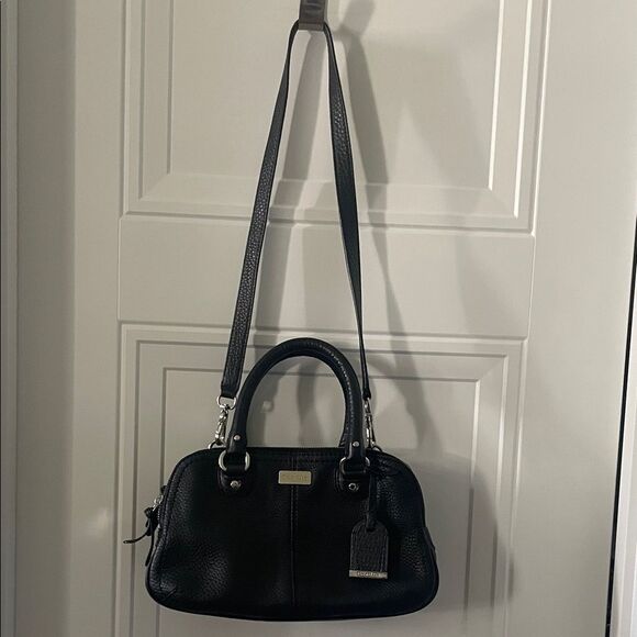 Cole Haan Black Pebbled Leather Satchel/Crossbody - Picture 3 of 14